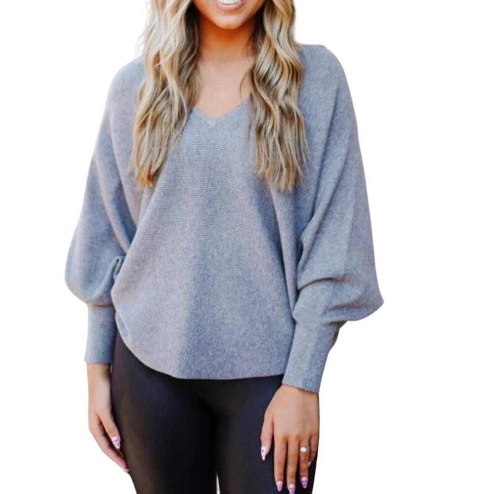 Kerisma Ryu V-neck Grey Favorite Sweater Sz S/M